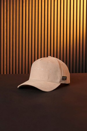 Men's YoungLA Gym 925 Corduroy Hats Hats Khaki | KW5106-378 USA