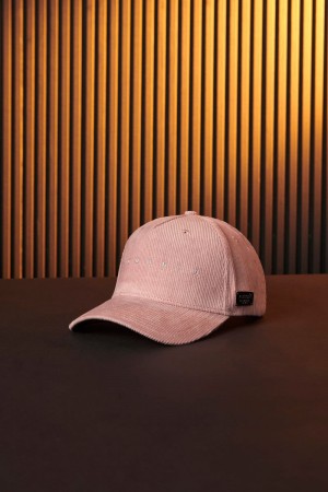 Men's YoungLA Gym 925 Corduroy Hats Hats Pink | XZ2658-194 USA