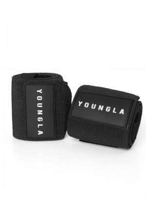 Men's YoungLA Gym 935 Heavy Duty Wrist Wraps Wrist Wraps Black | VT9567-423 USA