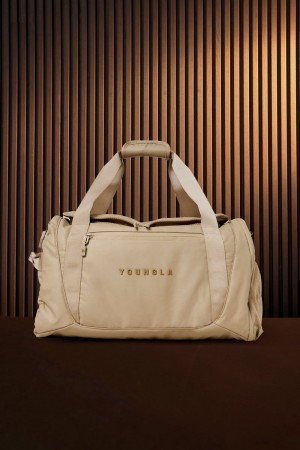 Women's YoungLA Gym 745 Everyday Duffel Taupe Bags Taupe | ZE6281-375 USA