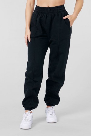 Women's YoungLA Gym W202 Script Joggers Pants Black Wash | OG8207-645 USA