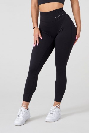 Women's YoungLA Gym W212 Progress Leggings Leggings Black | NM0481-795 USA