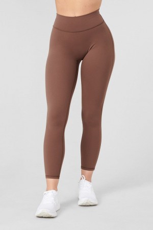 Women's YoungLA Gym W221 Staple leggings Leggings Milk Chocolate | CI9508-267 USA