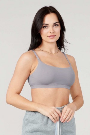 Women's YoungLA Gym W601 Everyday Bra Bras Cool Grey | MJ3492-670 USA