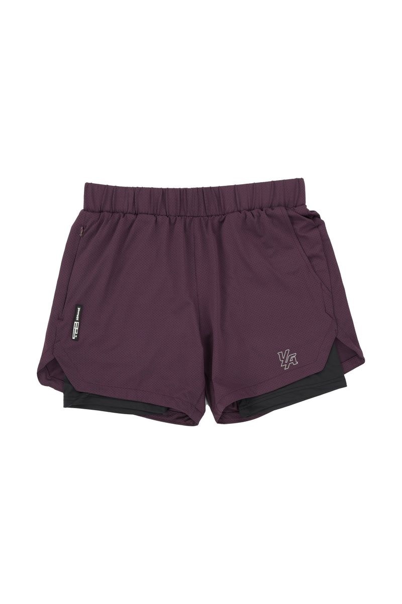 Men\'s YoungLA Gym 105 Compression Shorts 2.0 Shorts Plum / Black | YP7592-613 USA