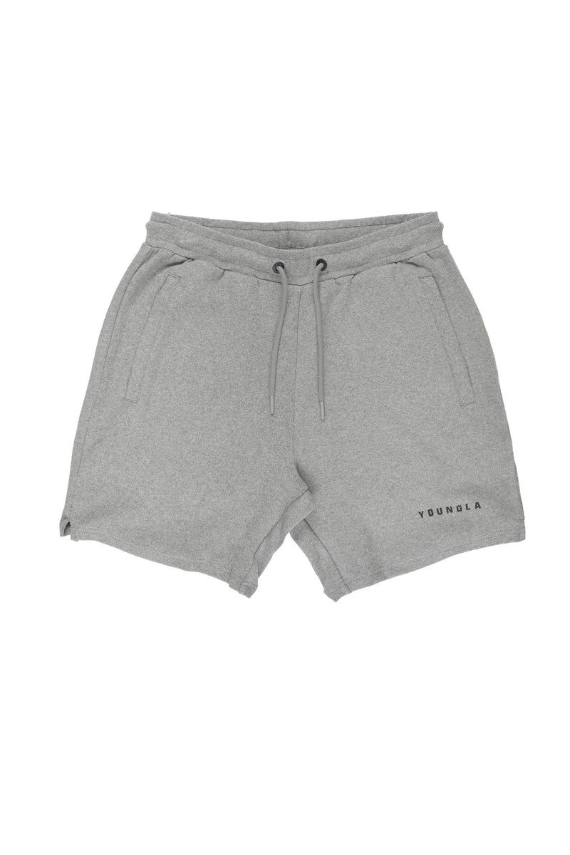 Men\'s YoungLA Gym 118 The Perfect Shorts Shorts Grey Heather | PT4731-608 USA