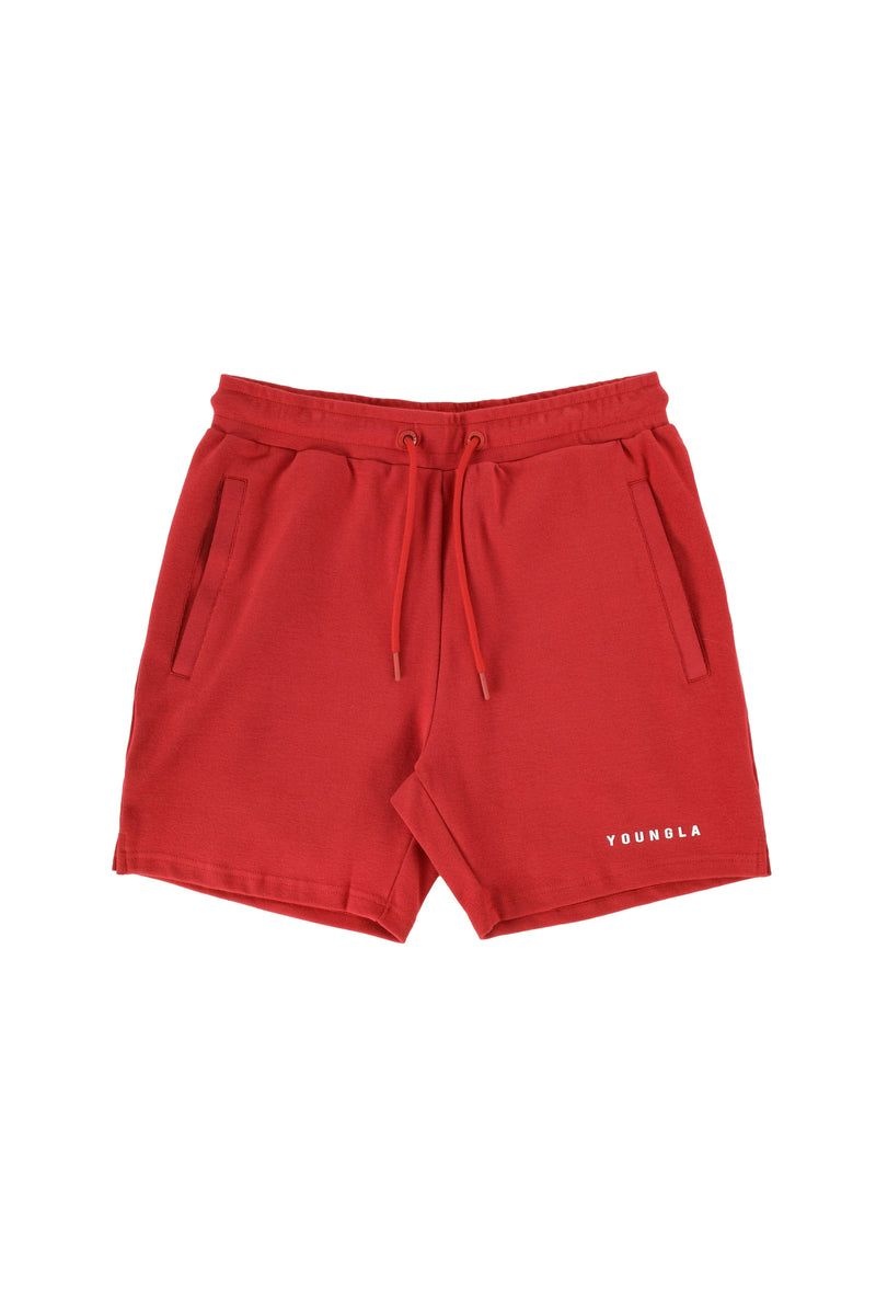 Men\'s YoungLA Gym 118 The Perfect Shorts Shorts Red | QU2067-359 USA