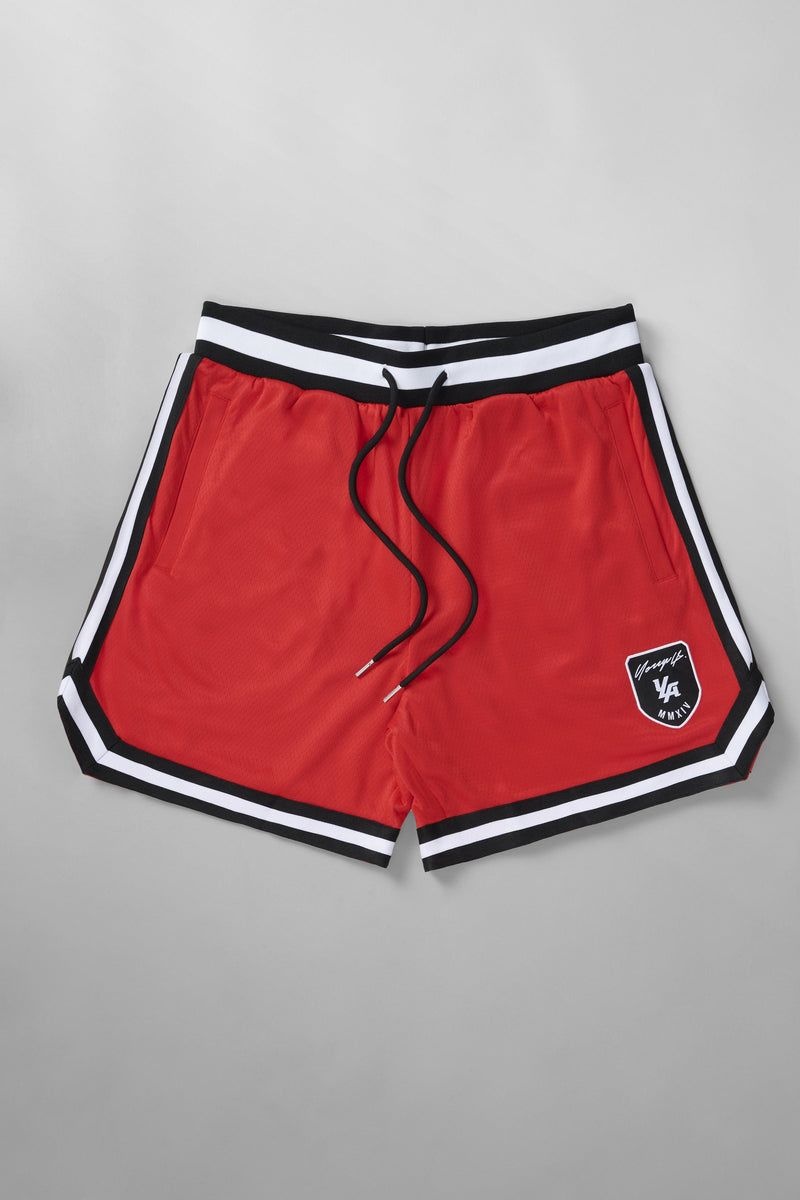 Men\'s YoungLA Gym 133 Home Plate Shorts Shorts Red | FC9523-847 USA