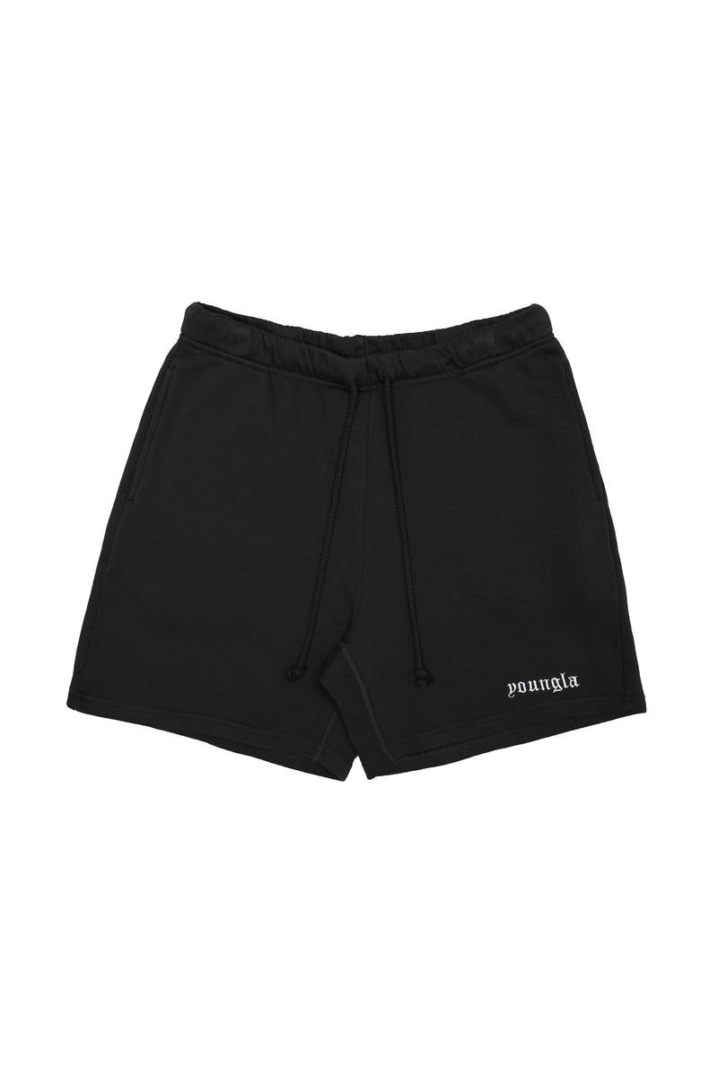 Men's YoungLA Gym 139 Earthy Collection Shorts Shorts Black | EV4057-862 USA