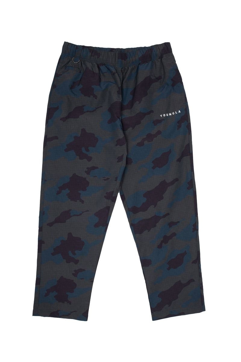 Men\'s YoungLA Gym 201 Off the Grid Pants Joggers Night Camo | HG5371-486 USA