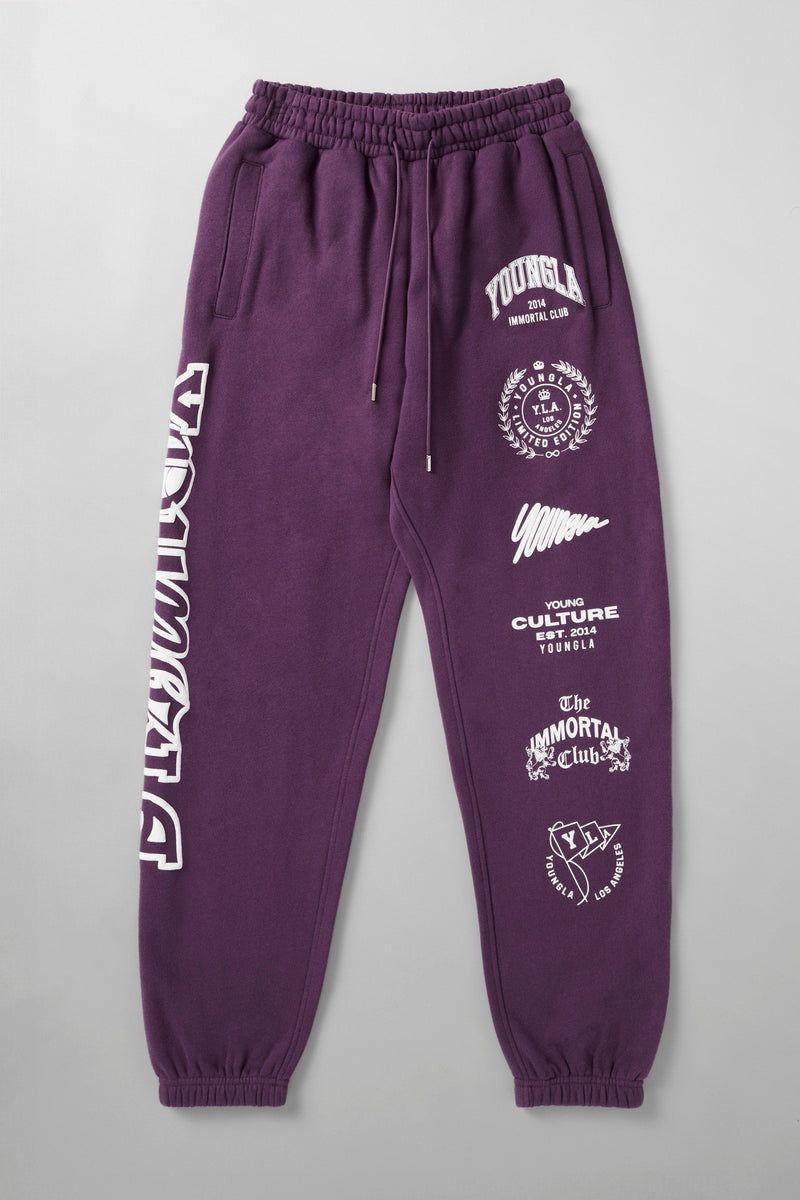 Men\'s YoungLA Gym 204 Immortal Killer Joggers Joggers Purple | KE6915-430 USA