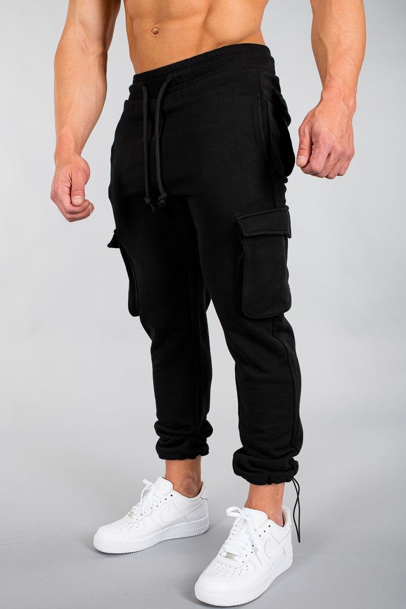 Men\'s YoungLA Gym 206 Rambo Combat Joggers Joggers Black | GC5630-974 USA