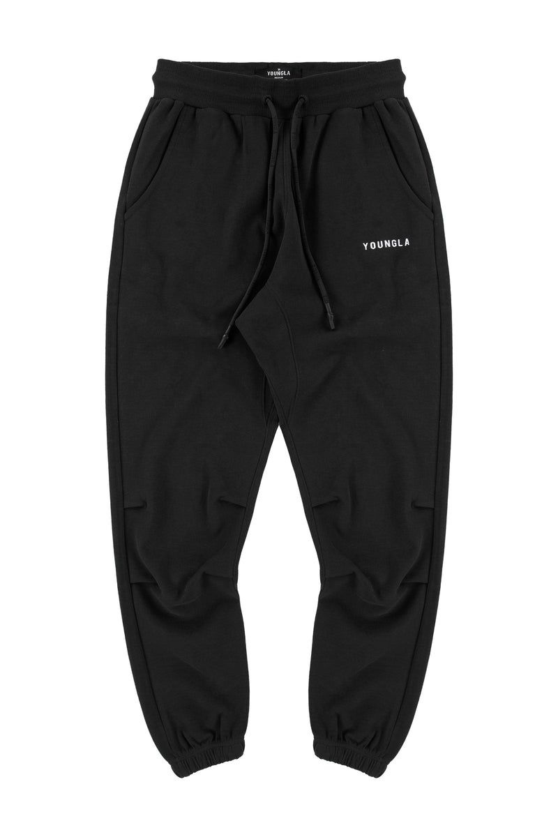 Men\'s YoungLA Gym 210 Kick-Back Joggers Joggers Black | AX5640-183 USA