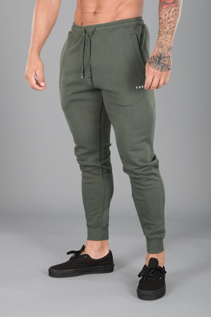 Men\'s YoungLA Gym 213 Elite Joggers Joggers Forest Green | YE9683-175 USA