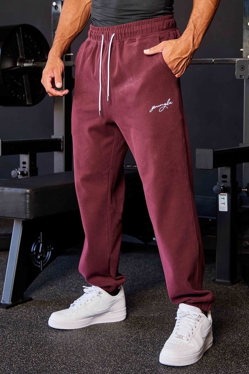 Men's YoungLA Gym 219 Chill Cloud Joggers Joggers Black | XC9821-675 USA