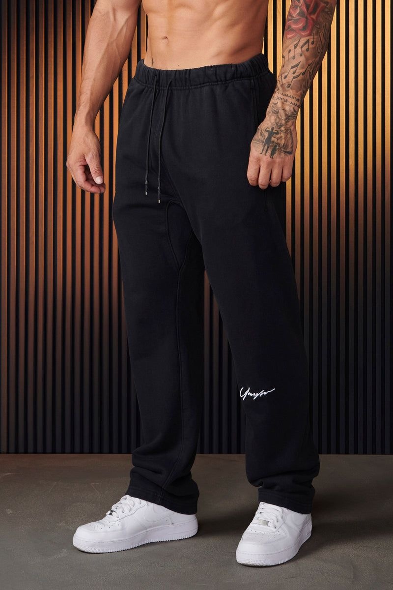 Men's YoungLA Gym 220 Sunday Sweats Joggers Black | MZ7301-982 USA