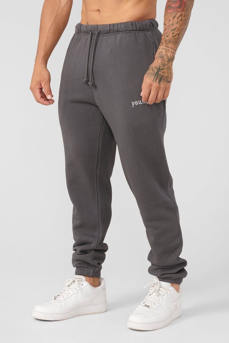 Men's YoungLA Gym 239 Earthy Collection Joggers Joggers Black | DU5360-897 USA