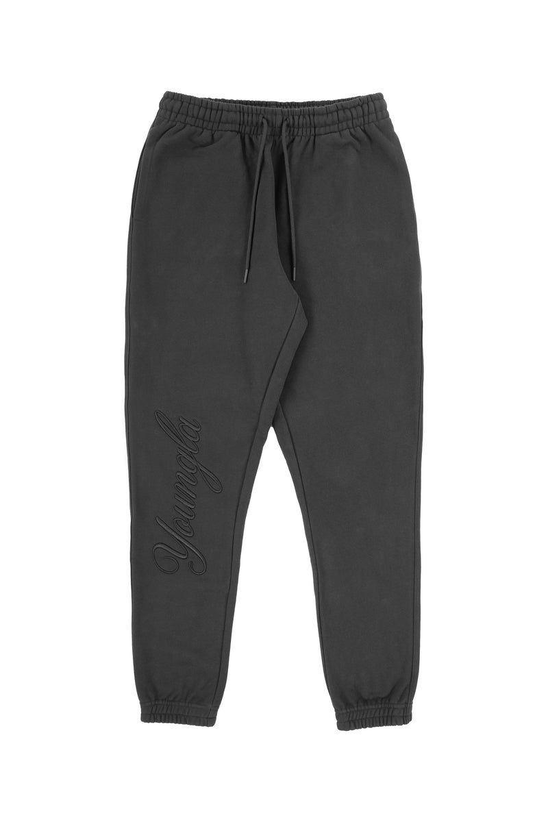 Men's YoungLA Gym 245 Autograph Joggers Joggers Black | FL1983-542 USA