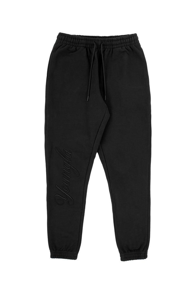 Men's YoungLA Gym 245 Autograph Joggers Joggers Black | FL1983-542 USA