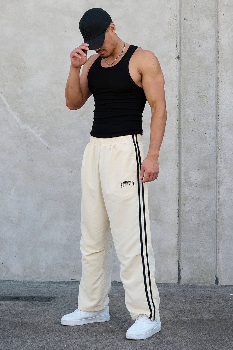 Men's YoungLA Gym 249 Flagship Track Pants Joggers Black | GV3245-697 USA