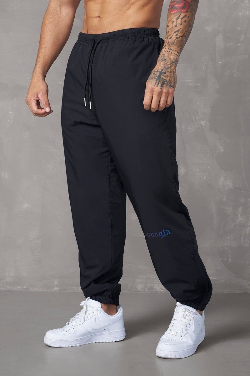 Men's YoungLA Gym 270 Alpine Puffy Pants Joggers Black | UZ9251-078 USA