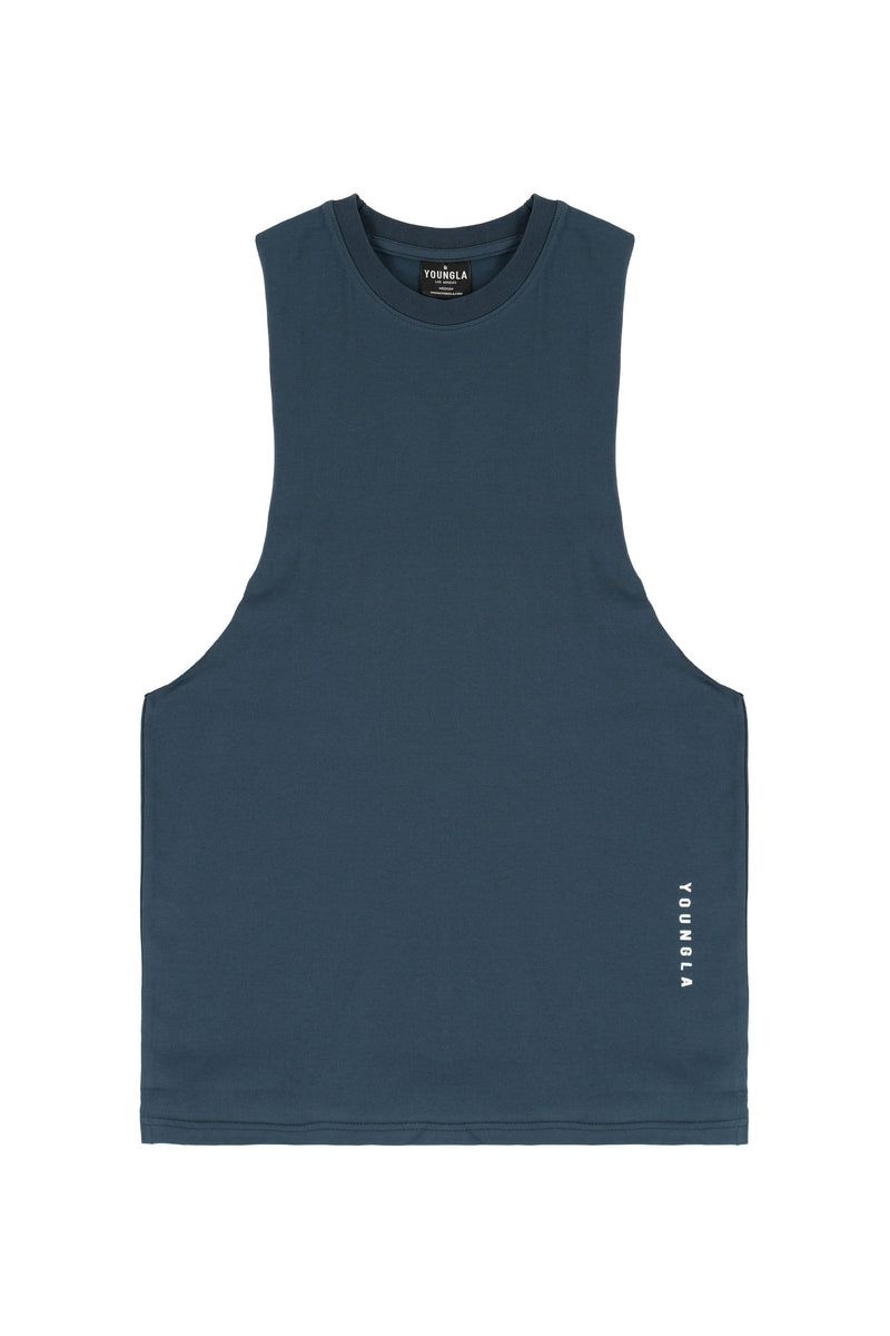 Men\'s YoungLA Gym 317 Delt Tanks Tanks Deep Teal | ZQ9804-635 USA