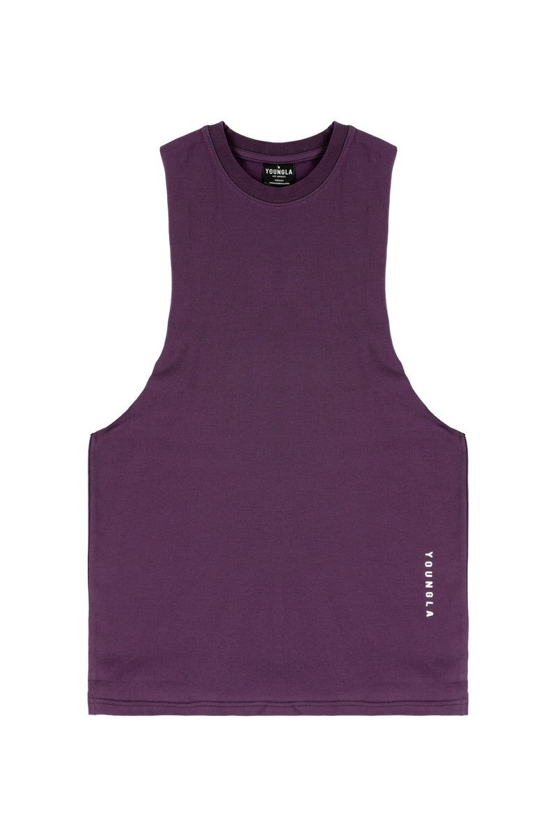 Men\'s YoungLA Gym 317 Delt Tanks Tanks Purple | OM8276-451 USA