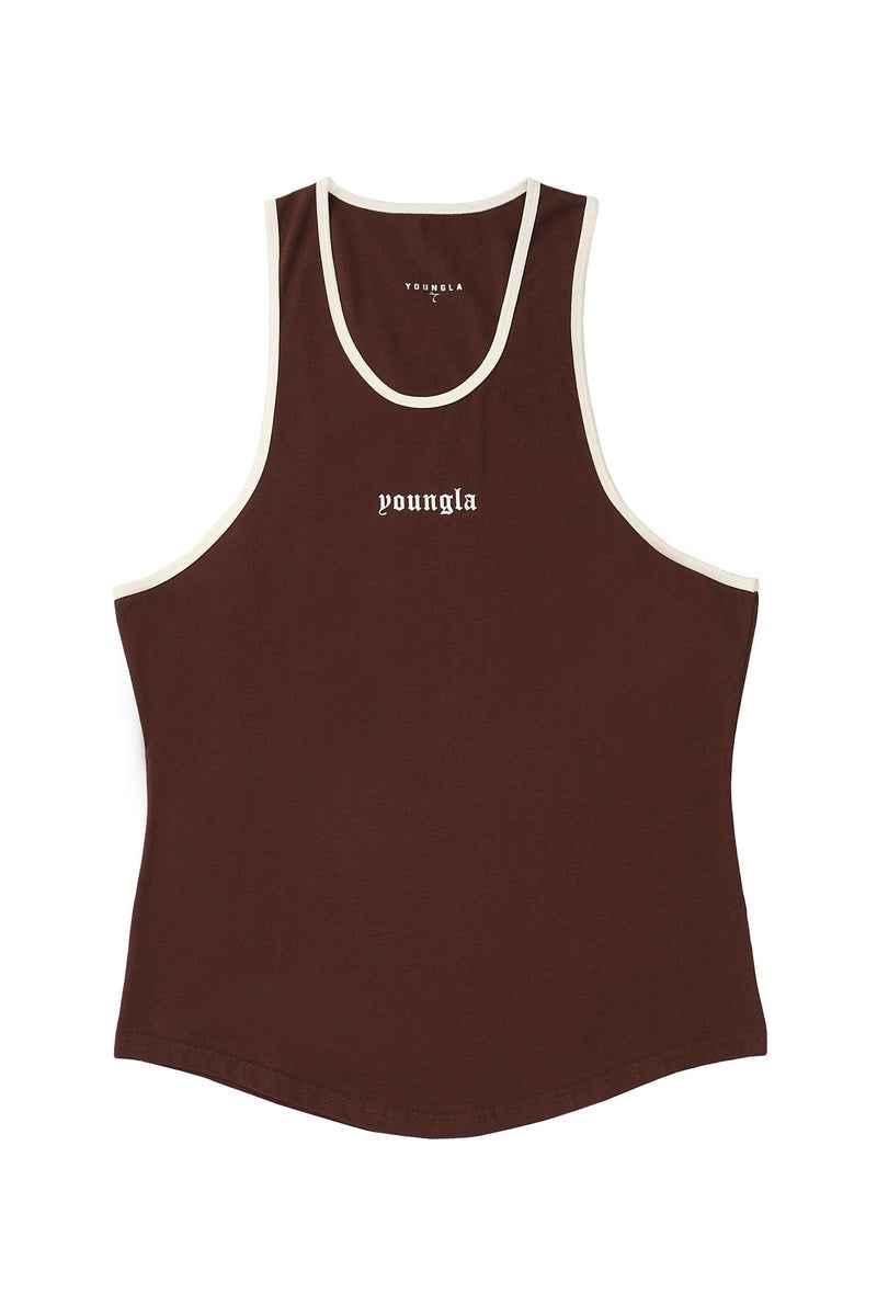 Men\'s YoungLA Gym 319 Pristine Tank Tops Tanks Brown | JN4087-631 USA