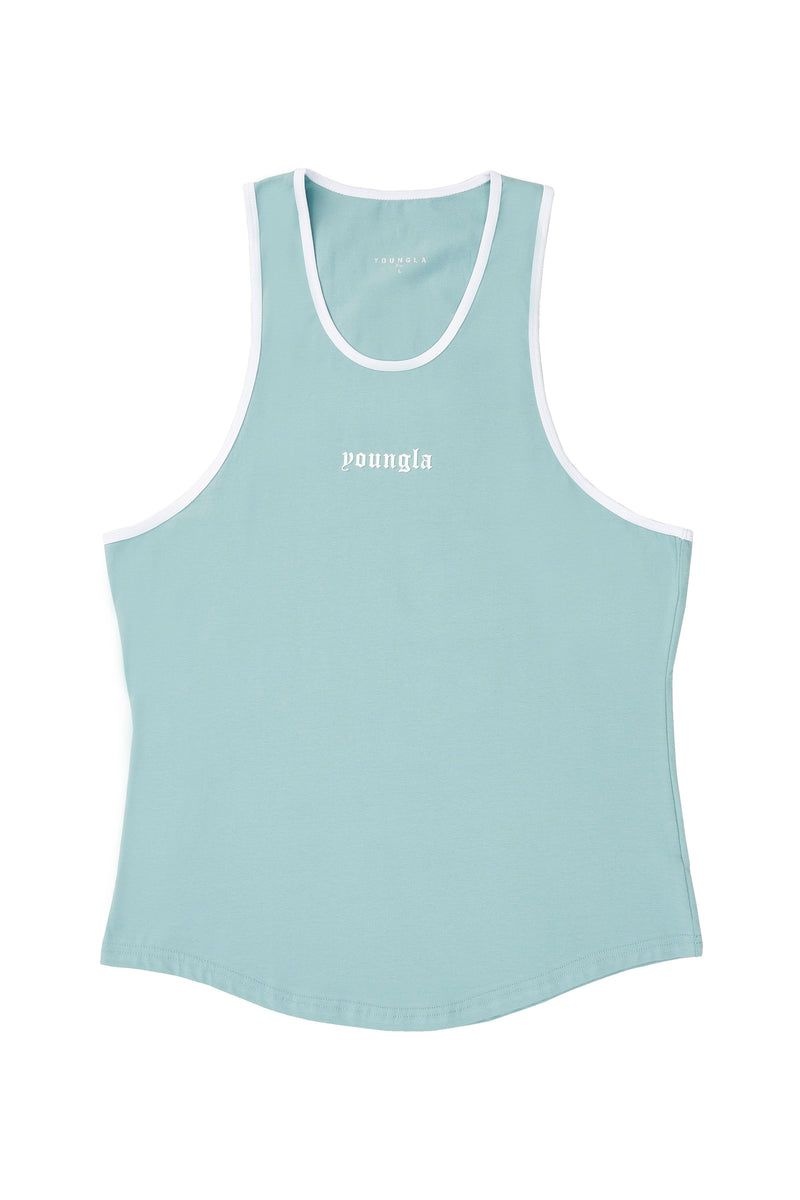 Men\'s YoungLA Gym 319 Pristine Tank Tops Tanks Seafoam | ZY5489-137 USA