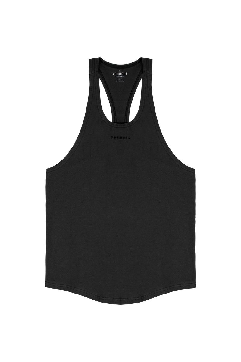 Men\'s YoungLA Gym 334 New Gen Stringers 2.0 Tanks Black | LB6081-794 USA