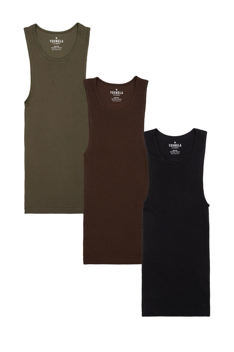 Men\'s YoungLA Gym 340 Wife Lovers 3 Pack Tanks Pack 2 | IN6542-981 USA