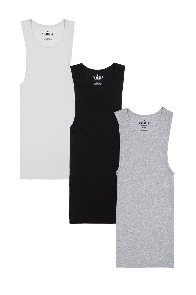 Men\'s YoungLA Gym 340 Wife Lovers 3 Pack Tanks Pack 4 | VR4195-836 USA