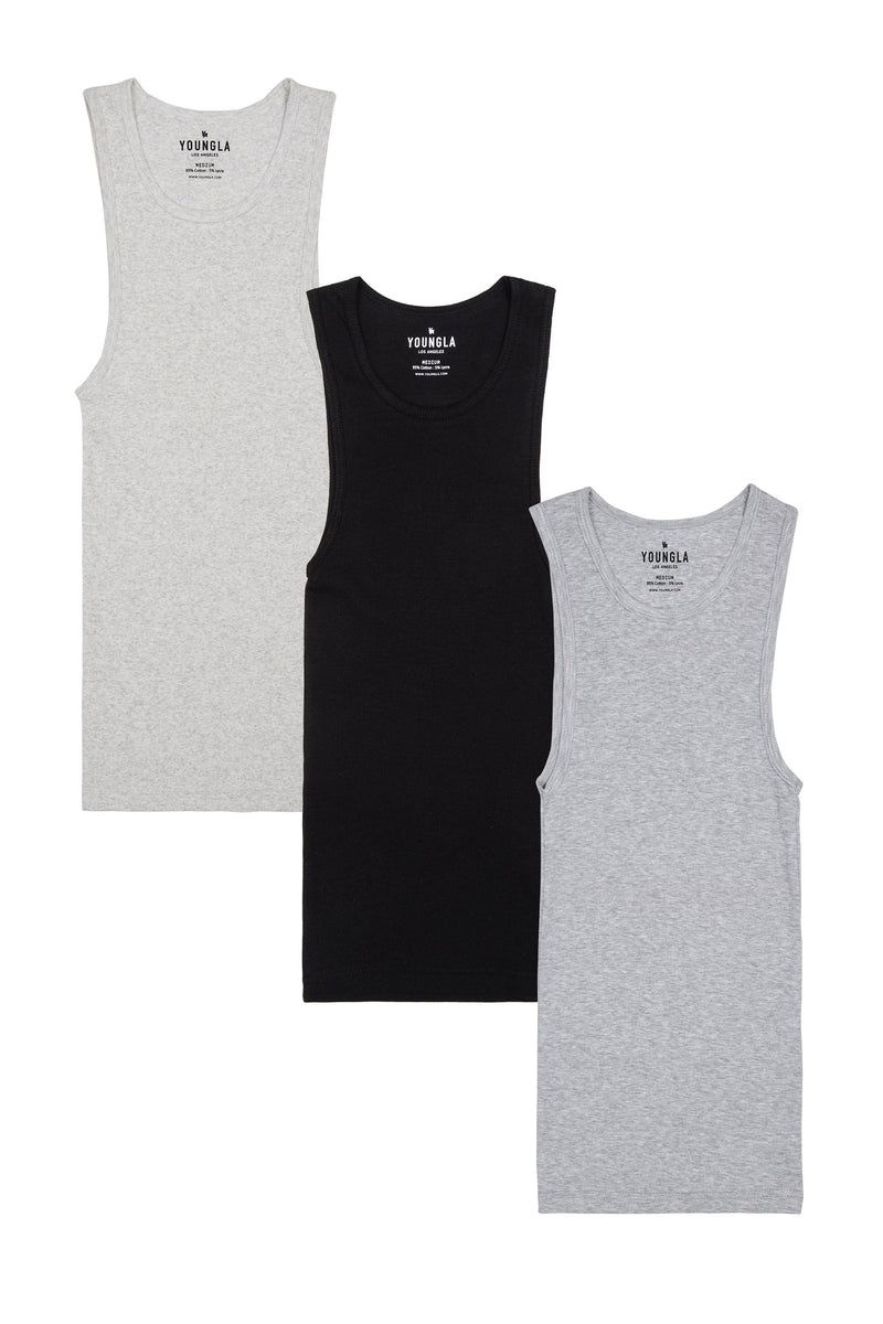 Men\'s YoungLA Gym 340 Wife Lovers 3 Pack Tanks Pack 5 | JC5498-270 USA