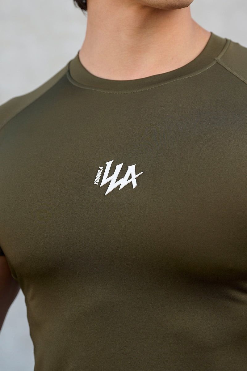 Men's YoungLA Gym 474 Speed Compression Shirt T Shirts Black | VU9427-380 USA