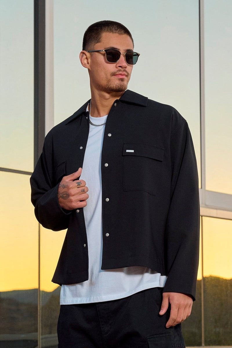 Men's YoungLA Gym 506 Runway Jackets Jackets Black | ME5192-486 USA