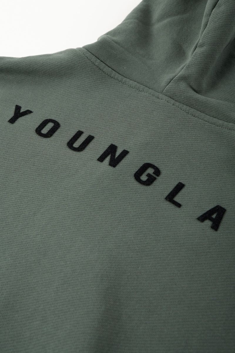 Men's YoungLA Gym 515 Monarch Zip-up Hoodie Hoodies Black Wash | MQ6289-173 USA