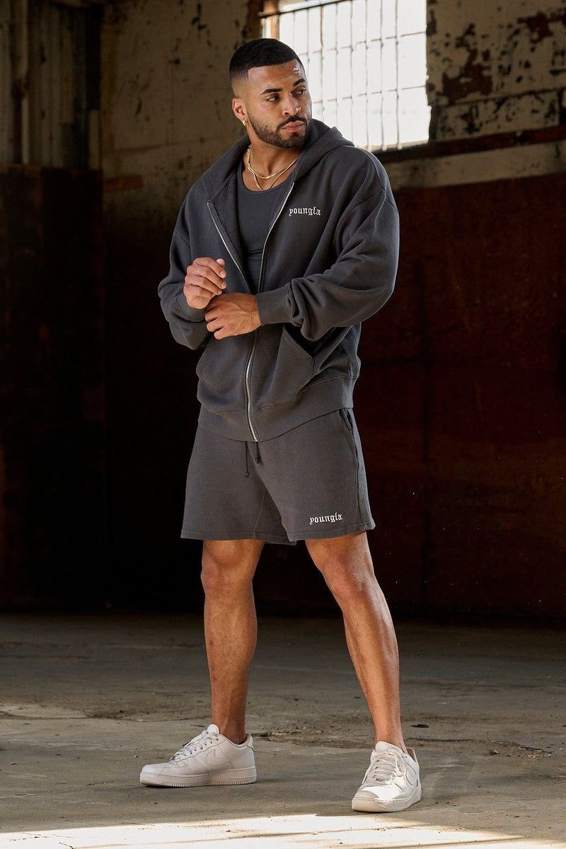 Men's YoungLA Gym 539 Earthy Collection Hoodies Hoodies Black | MN9780-342 USA