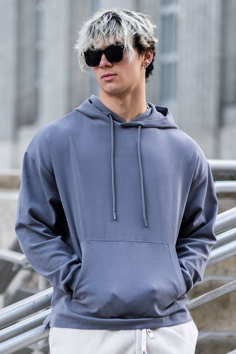 Men's YoungLA Gym 544 Cloud Hoodies Hoodies Black | OT2379-146 USA