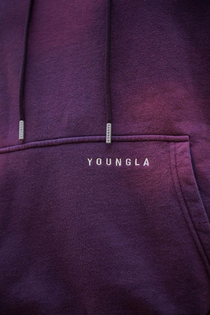 Men's YoungLA Gym 549 Phantom Hoodies Hoodies Black Wash | ZO5178-249 USA