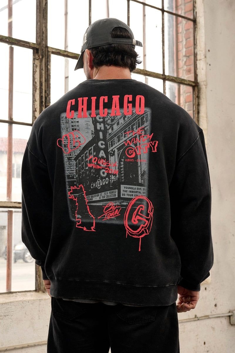 Men's YoungLA Gym 565 US Tour Crewnecks Sweatshirts Chicago | IH5762-149 USA