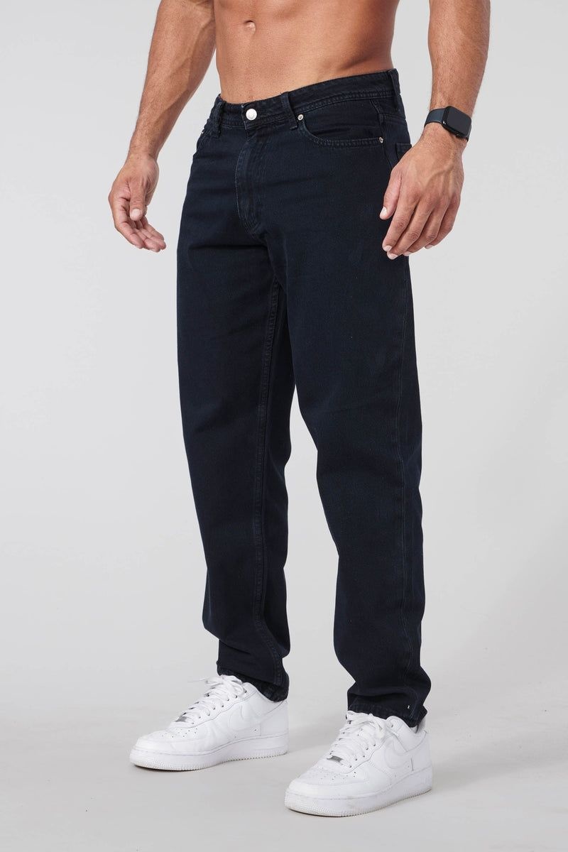 Men's YoungLA Gym 609 Baggy Jeans Pants Black Wash | GT3572-149 USA