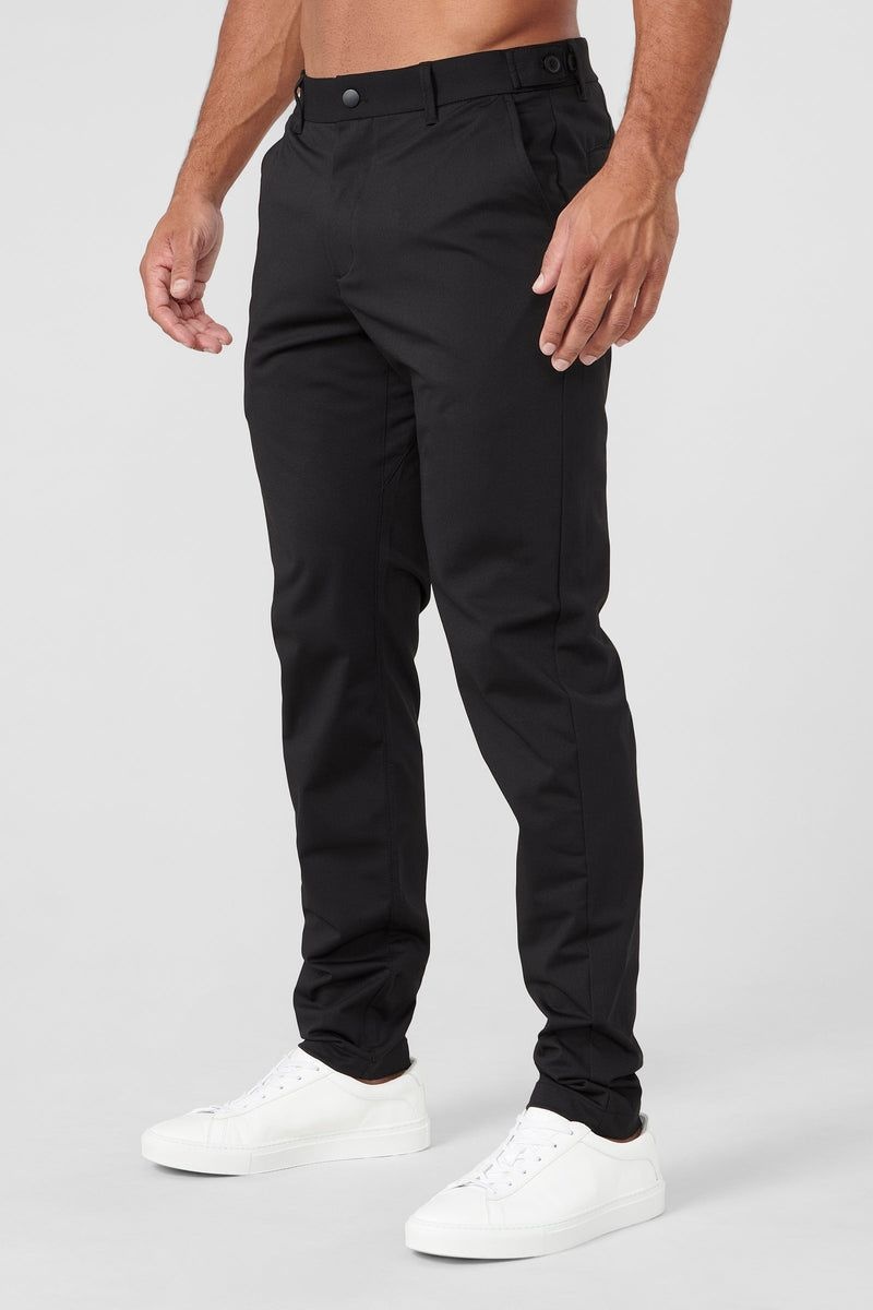 Men's YoungLA Gym 626 Office Tech Pants Pants Black | KP9327-408 USA