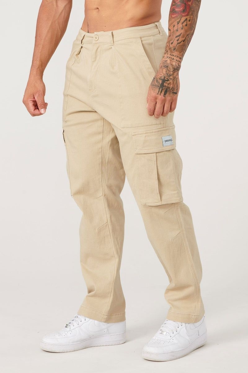 Men\'s YoungLA Gym 627 Convoy Cargo Pants Khaki | ZD5892-360 USA