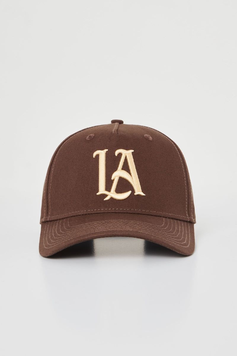 Men's YoungLA Gym 920 A-Frame LA SNAPBACK HAT 2.0 Hats Black Brown LA | YJ5180-396 USA