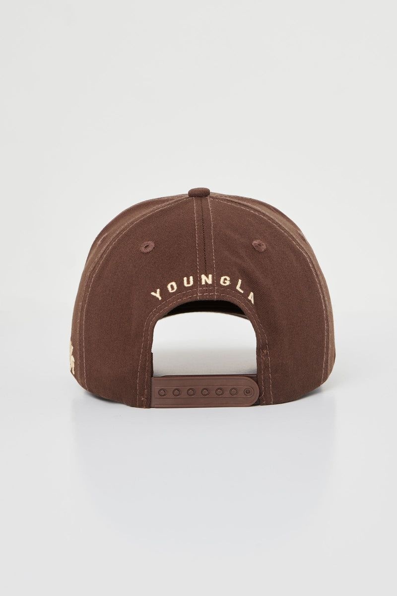 Men's YoungLA Gym 920 A-Frame LA SNAPBACK HAT 2.0 Hats Black Brown LA | YJ5180-396 USA