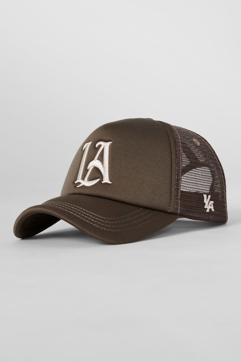 Men's YoungLA Gym 923 LA Trucker Hats Hats Black | JM9485-123 USA