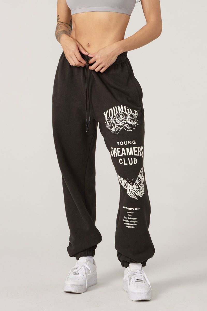 Women's YoungLA Gym W211 Dreamer Joggers Pants Charcoal | BZ0156-732 USA