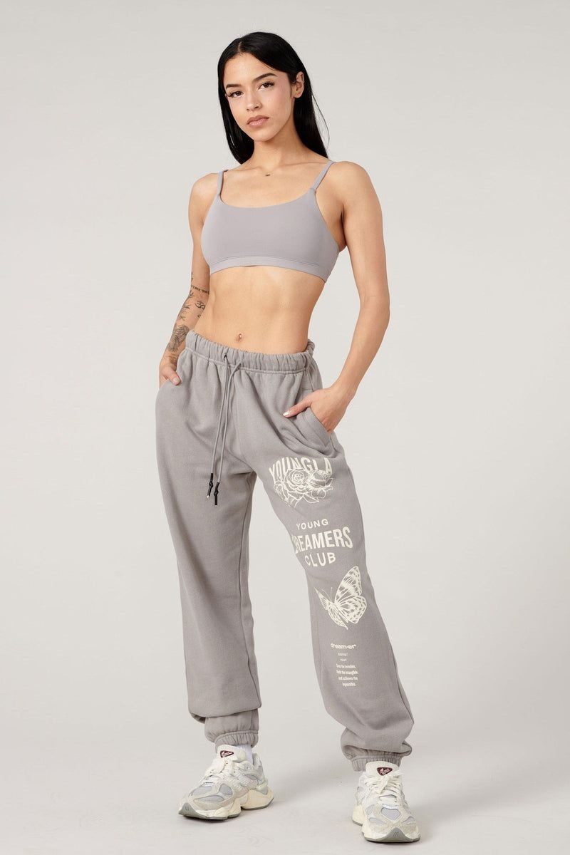 Women's YoungLA Gym W211 Dreamer Joggers Pants Charcoal | BZ0156-732 USA