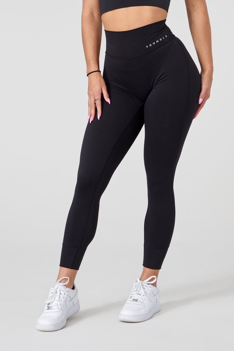 Women's YoungLA Gym W212 Progress Leggings Leggings Plum Truffle | SR6701-245 USA