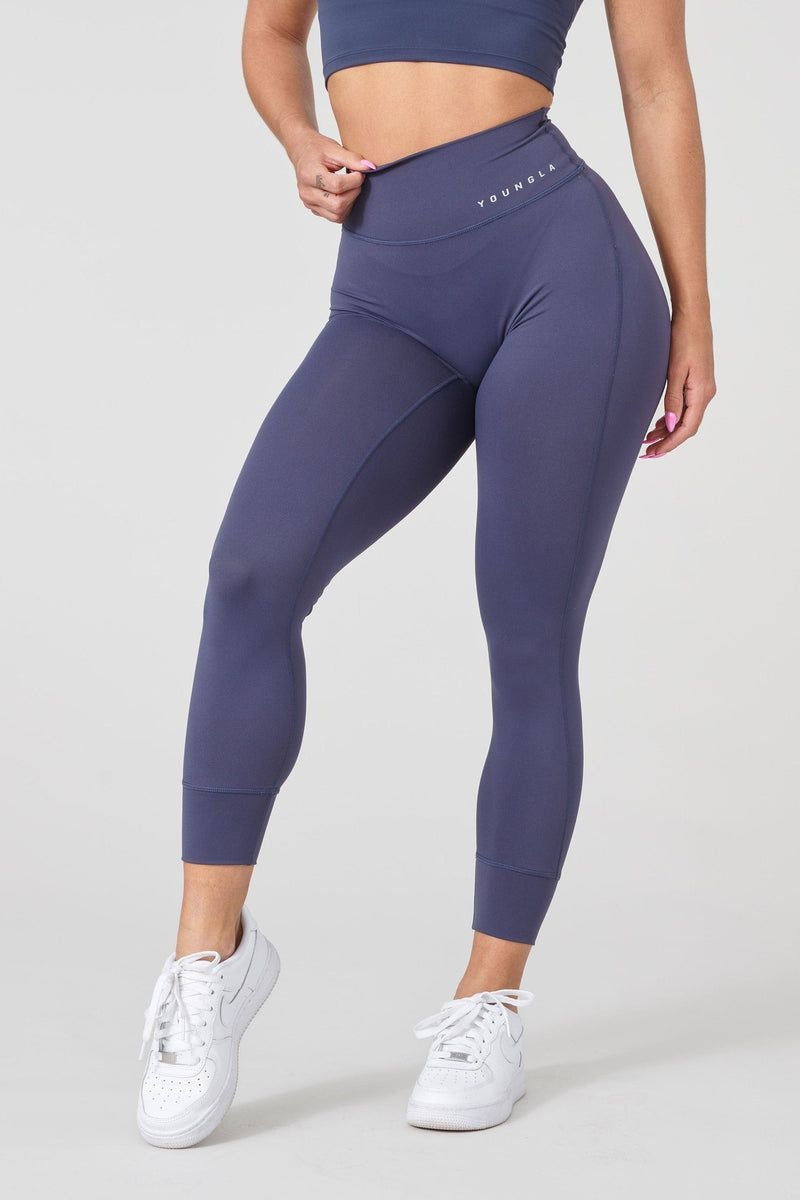 Women's YoungLA Gym W212 Progress Leggings Leggings Plum Truffle | SR6701-245 USA